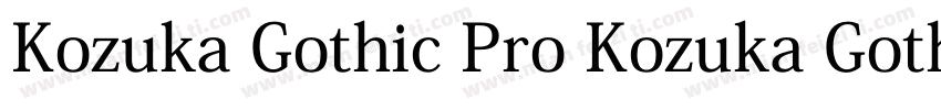 Kozuka Gothic Pro Kozuka Gothic Pro字体转换